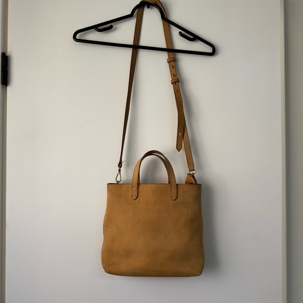 Madewell | Mustard/Gold Suede Mini Transport Crossbody Bag